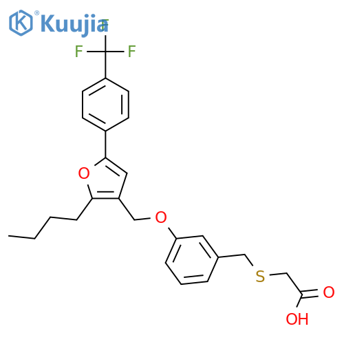 Acetic acid,[[[3-[[2-butyl-5-[4-(trifluoromethyl)phenyl]-3-furanyl]methoxy]phenyl]methyl]thio]- structure