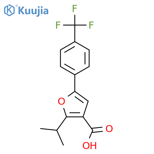 3-Furancarboxylic acid, 2-(1-methylethyl)-5-[4-(trifluoromethyl)phenyl]- structure