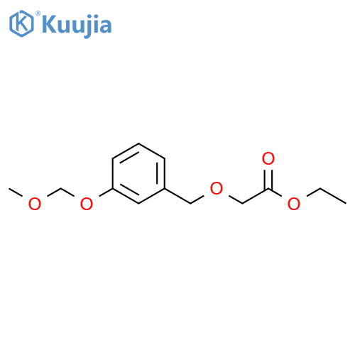 Acetic acid, [[3-(methoxymethoxy)phenyl]methoxy]-, ethyl ester structure