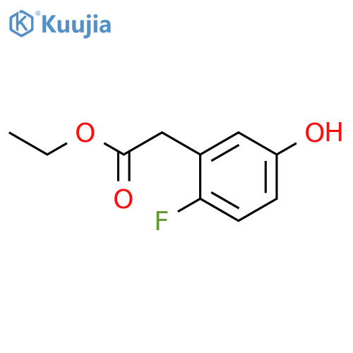 BENZENEACETIC ACID, 2-FLUORO-5-HYDROXY-, ETHYL ESTER structure