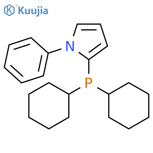 2-(Dicyclohexylphosphino)-1-phenyl-1H-pyrrole structure