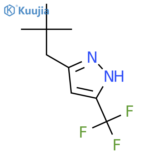 1H-PYRAZOLE, 3-(2,2-DIMETHYLPROPYL)-5-(TRIFLUOROMETHYL)- structure