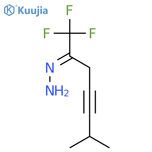 4-Heptyn-2-one, 1,1,1-trifluoro-6-methyl-, hydrazone structure