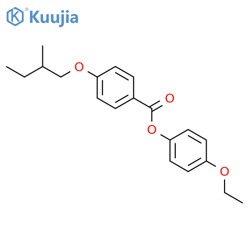 Benzoic acid, 4-(2-methylbutoxy)-, 4-ethoxyphenyl ester, (+)- structure