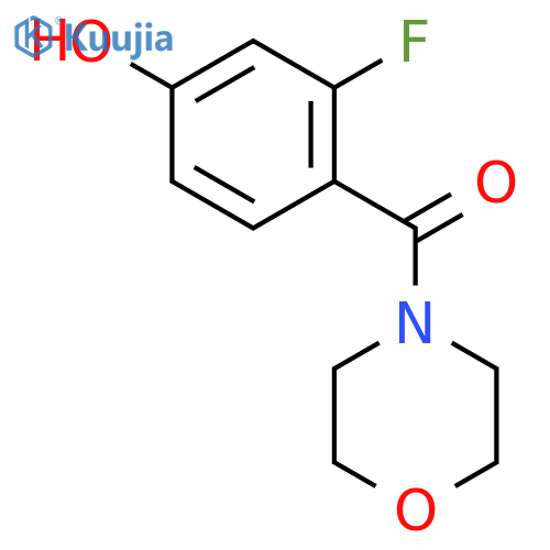 MORPHOLINE, 4-(2-FLUORO-4-HYDROXYBENZOYL)- structure