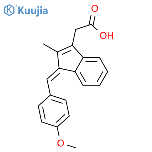 1H-Indene-3-acetic acid, 1-[(4-methoxyphenyl)methylene]-2-methyl- structure