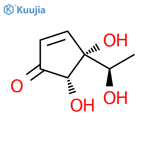 2-Cyclopenten-1-one, 4,5-dihydroxy-4-[(1R)-1-hydroxyethyl]-, (4R,5S)-rel- (9CI) structure