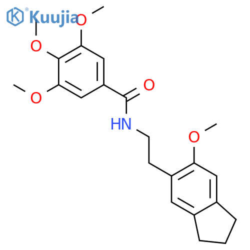3,4,5-trimethoxy-N-[2-(6-methoxy-2,3-dihydro-1H-inden-5-yl)ethyl]benzamide structure