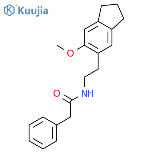 N-[2-(6-methoxy-2,3-dihydro-1H-inden-5-yl)ethyl]-2-phenylacetamide structure