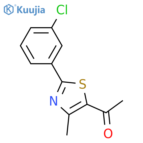1-[2-(3-CHLOROPHENYL)-4-METHYL-1,3-THIAZOL-5-YL]-1-ETHANONE structure