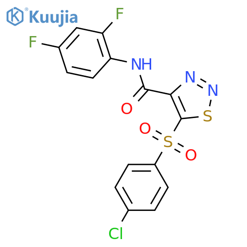 5-[(4-CHLOROPHENYL)SULFONYL]-N-(2,4-DIFLUOROPHENYL)-1,2,3-THIADIAZOLE-4-CARBOXAMIDE structure