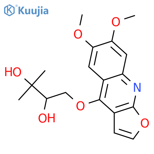 Furo[2,3-b]quinoline-4,6,7-triol; OH-form, 4-O-(2S,3-Dihydroxy-3-methylbutyl), 6,7-di-Me ether structure