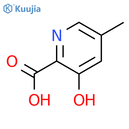 3-hydroxy-5-methylpyridine-2-carboxylic acid structure