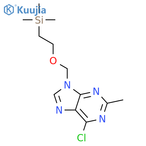 9H-PURINE, 6-CHLORO-2-METHYL-9-[[2-(TRIMETHYLSILYL)ETHOXY]METHYL]- structure