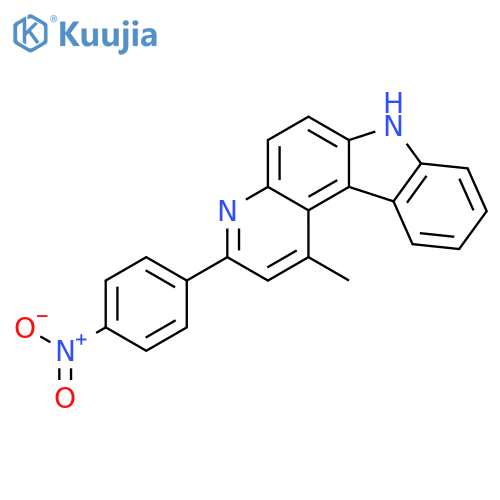 7H-PYRIDO[2,3-C]CARBAZOLE, 1-METHYL-3-(4-NITROPHENYL)- structure