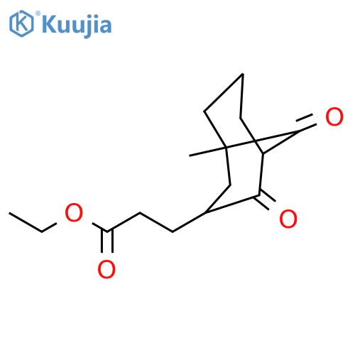 Bicyclo[3.3.1]nonane-3-propanoic acid, 1-methyl-4,9-dioxo-, ethyl ester structure