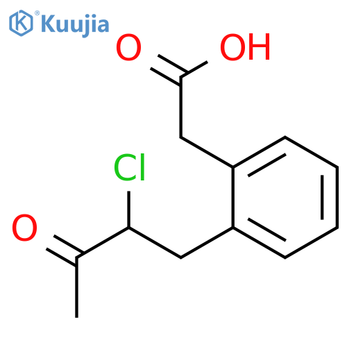 BENZENEACETIC ACID, 2-(2-CHLORO-3-OXOBUTYL)- structure