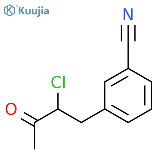 Benzonitrile, 3-(2-chloro-3-oxobutyl)- structure
