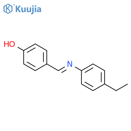 PHENOL, 4-[[(4-ETHYLPHENYL)IMINO]METHYL]- structure