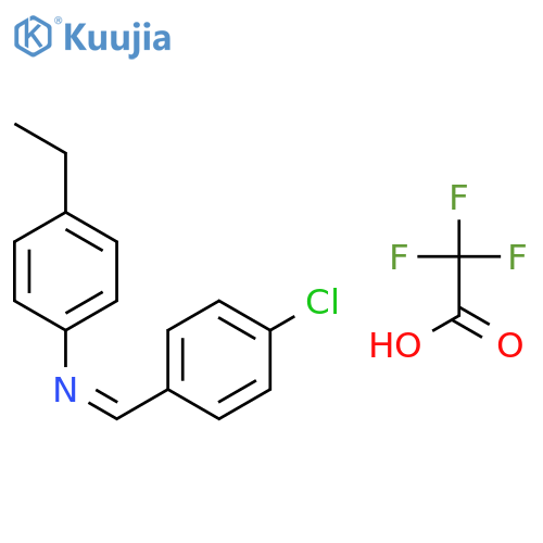 Benzenamine, N-[(4-chlorophenyl)methylene]-4-ethyl-, trifluoroacetate structure