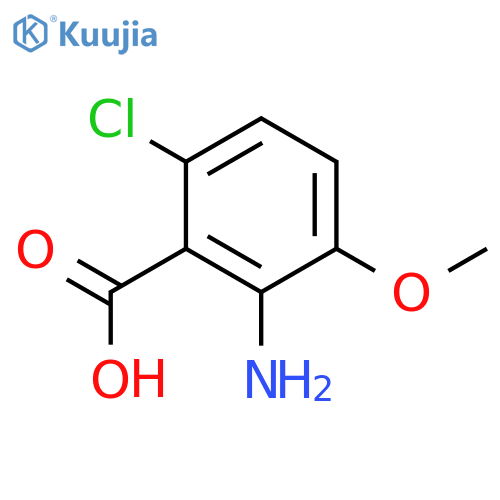 2-amino-6-chloro-3-methoxybenzoic Acid structure