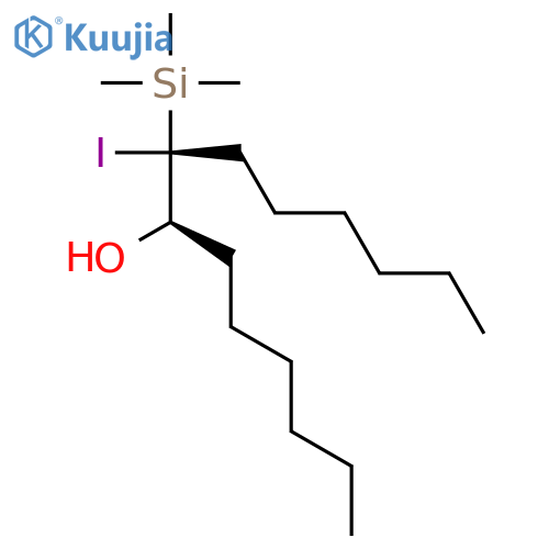 7-Tetradecanol, 8-iodo-8-(trimethylsilyl)-, (R*,S*)- structure