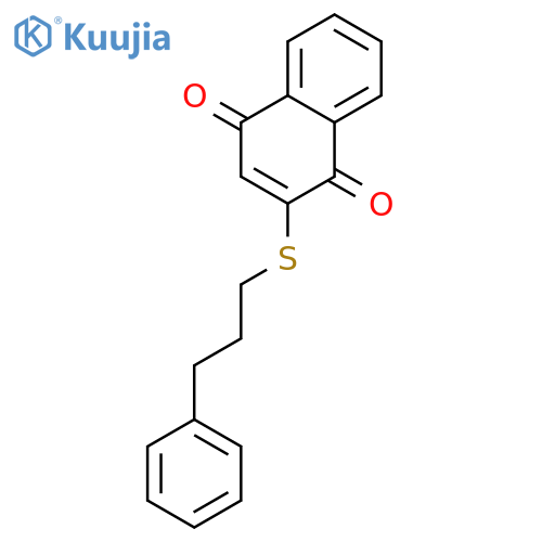 2-[(3-phenylpropyl)sulfanyl]naphthalene-1,4-dione structure