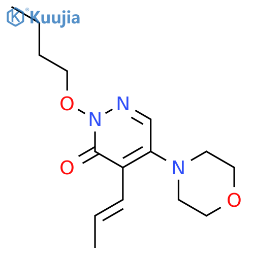3(2H)-PYRIDAZINONE, 2-BUTOXY-5-(4-MORPHOLINYL)-4-(1-PROPENYL)- structure