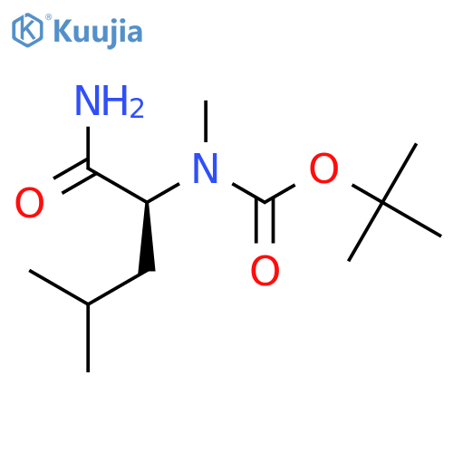 Tert-butyl N-[(2S)-1-amino-4-methyl-1-oxopentan-2-yl]-N-methylcarbamate structure