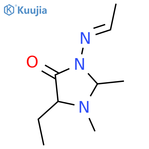 4-Imidazolidinone, 5-ethyl-3-(ethylideneamino)-1,2-dimethyl- structure