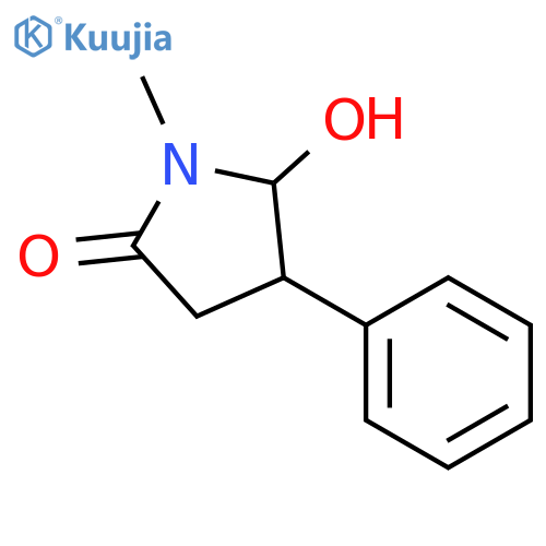 2-Pyrrolidinone, 5-hydroxy-1-methyl-4-phenyl- structure