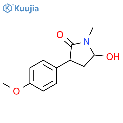 2-Pyrrolidinone, 5-hydroxy-3-(4-methoxyphenyl)-1-methyl- structure