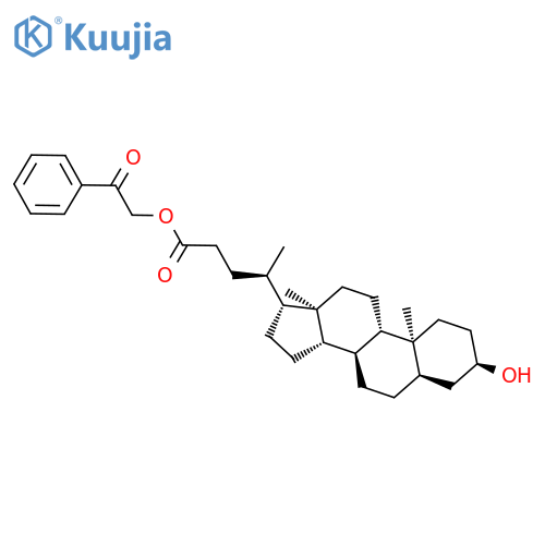 Cholan-24-oic acid, 3-hydroxy-, 2-oxo-2-phenylethyl ester, (3a,5b)- structure