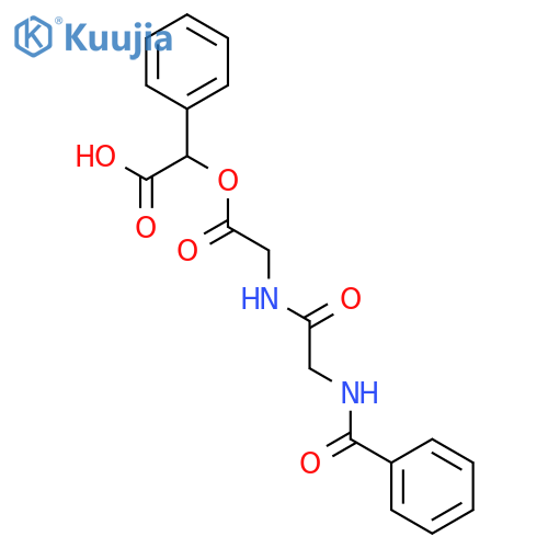 Glycine, N-(N-benzoylglycyl)-, carboxyphenylmethyl ester structure