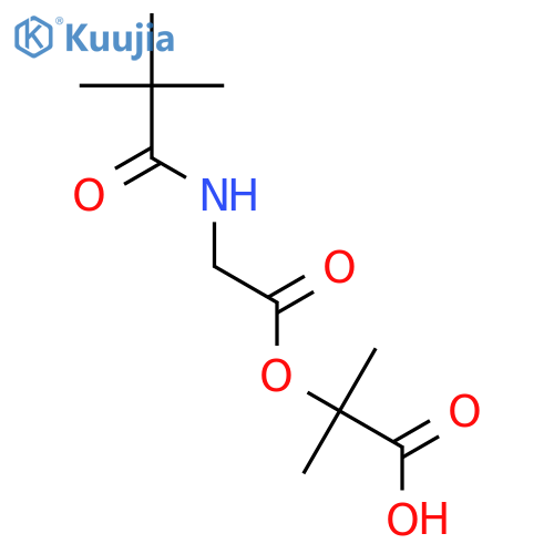 Glycine, N-(2,2-dimethyl-1-oxopropyl)-, 1-carboxy-1-methylethyl ester structure