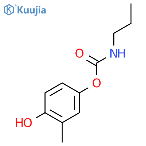 Carbamic acid, propyl-, 4-hydroxy-3-methylphenyl ester structure