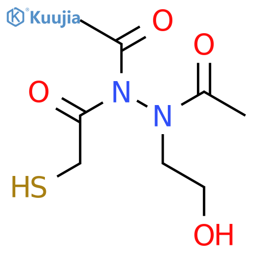 Acetic acid, mercapto-, 1,2-diacetyl-2-(2-hydroxyethyl)hydrazide structure