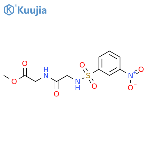 Glycine, N-[N-[(3-nitrophenyl)sulfonyl]glycyl]-, methyl ester structure