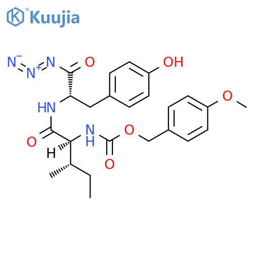 L-Tyrosyl azide, N-[N-[[(4-methoxyphenyl)methoxy]carbonyl]-L-isoleucyl]- structure