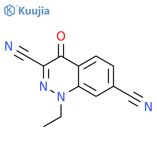 3,7-CINNOLINEDICARBONITRILE, 1-ETHYL-1,4-DIHYDRO-4-OXO- structure