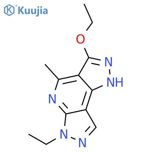 Dipyrazolo[3,4-b:3',4'-d]pyridine, 3-ethoxy-6-ethyl-1,6-dihydro-4-methyl- structure