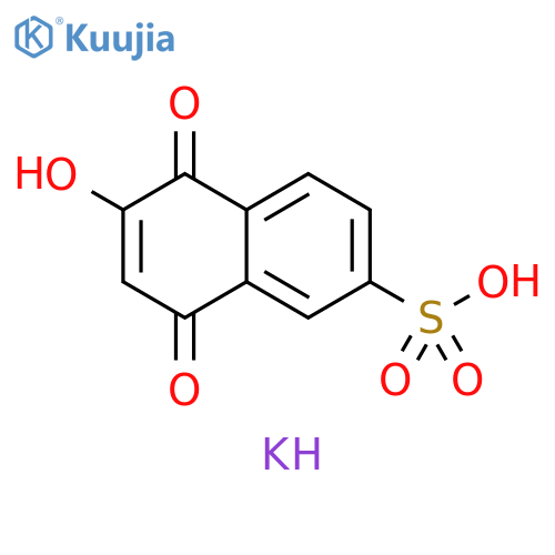 2-Naphthalenesulfonic acid, 5,8-dihydro-6-hydroxy-5,8-dioxo-, potassium salt (1:2) structure