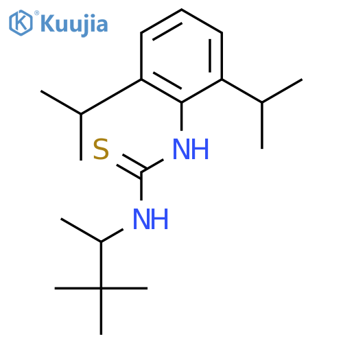 THIOUREA, N-[2,6-BIS(1-METHYLETHYL)PHENYL]-N'-(1,2,2-TRIMETHYLPROPYL)- structure