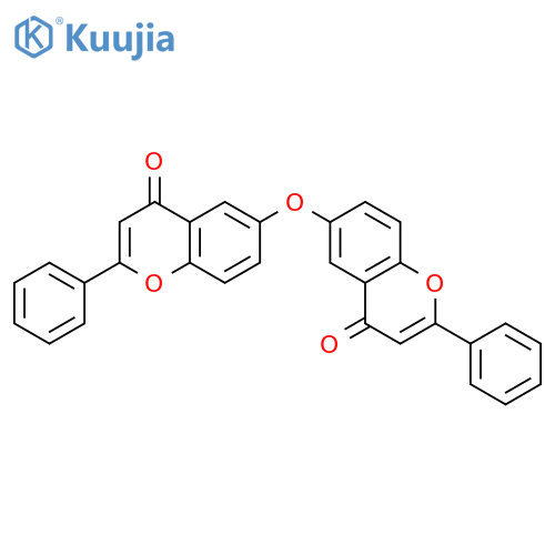 4H-1-Benzopyran-4-one, 6,6'-oxybis[2-phenyl- structure