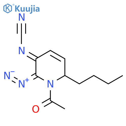 3(2H)-Pyridinimine, 1-acetyl-6-butyl-N-cyano-2-diazo-1,6-dihydro- structure