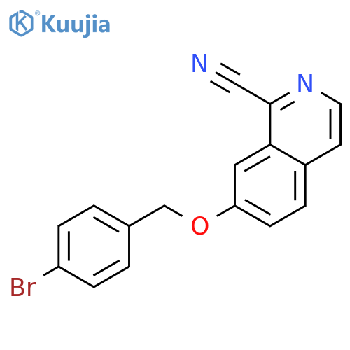 1-Isoquinolinecarbonitrile,7-[(4-bromophenyl)methoxy]- structure