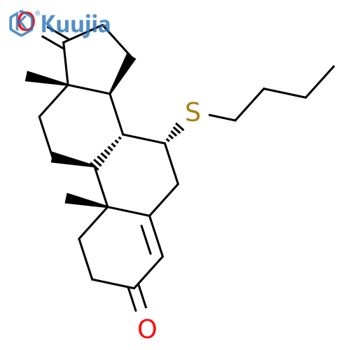 Androst-4-ene-3,17-dione, 7-(butylthio)-, (7a)- structure