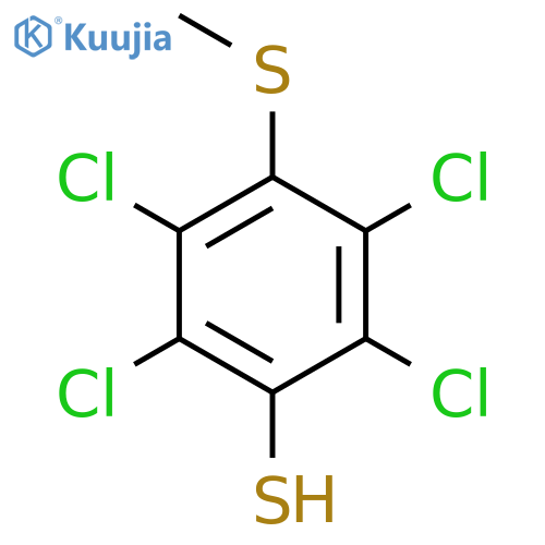 2,3,5,6-Tetrachloro-4-(methylthio)benzenethiol structure