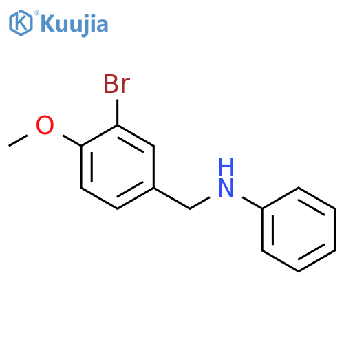 BENZENEMETHANAMINE, 3-BROMO-4-METHOXY-N-PHENYL- structure