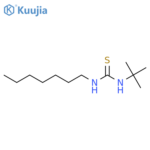 Thiourea, N-(1,1-dimethylethyl)-N'-heptyl- structure